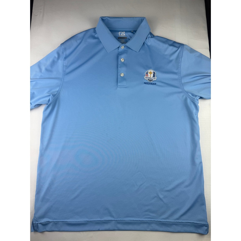 Cutter & Buck Polo XL Blue Ryder Cup 2012 Medinah DryTec Golf Shirt
